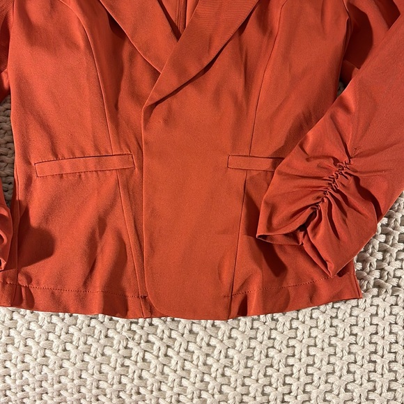 VINTAGE ORANGE RUST BLAZER - Picture 4 of 5